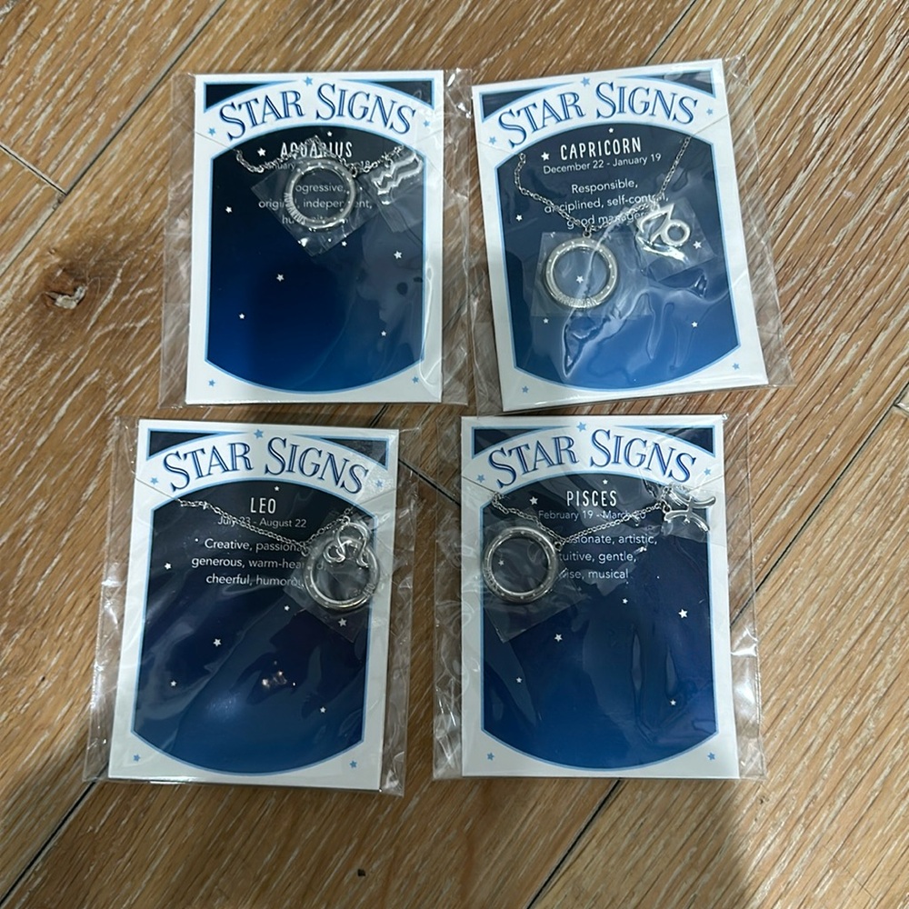 Department 56 Star Signs necklaces